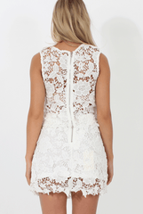 White Crochet Top - Moira-Tops