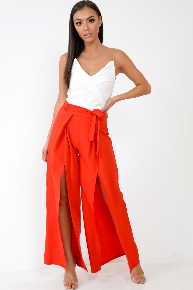 White Cross Over Bardot Bodysuit - Sahari-Bodysuits