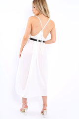 White Culotte Jumpsuit - Aj-Jumpsuits