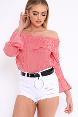 White Denim Distressed High Waist Shorts - Lyla-Shorts