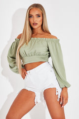 White Denim Extreme Rip Front Shorts - Aarya-Shorts