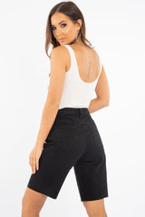 White Detail Tie Extreme Cropped Top - Trista-Crop Tops