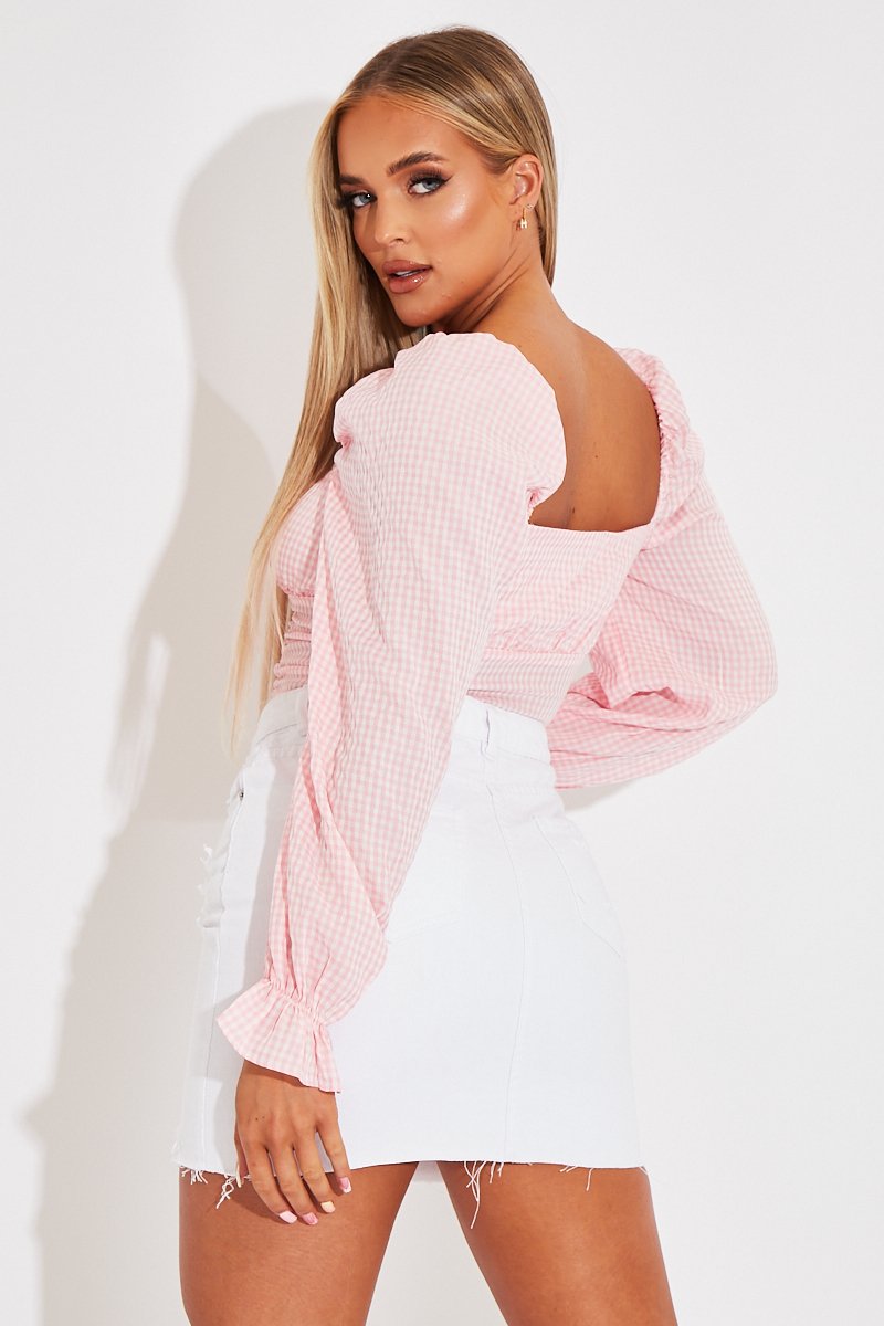 White Distressed Denim Mini Skirt - Thaliah-Skirts