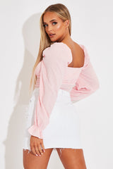 White Distressed Denim Mini Skirt - Thaliah-Skirts