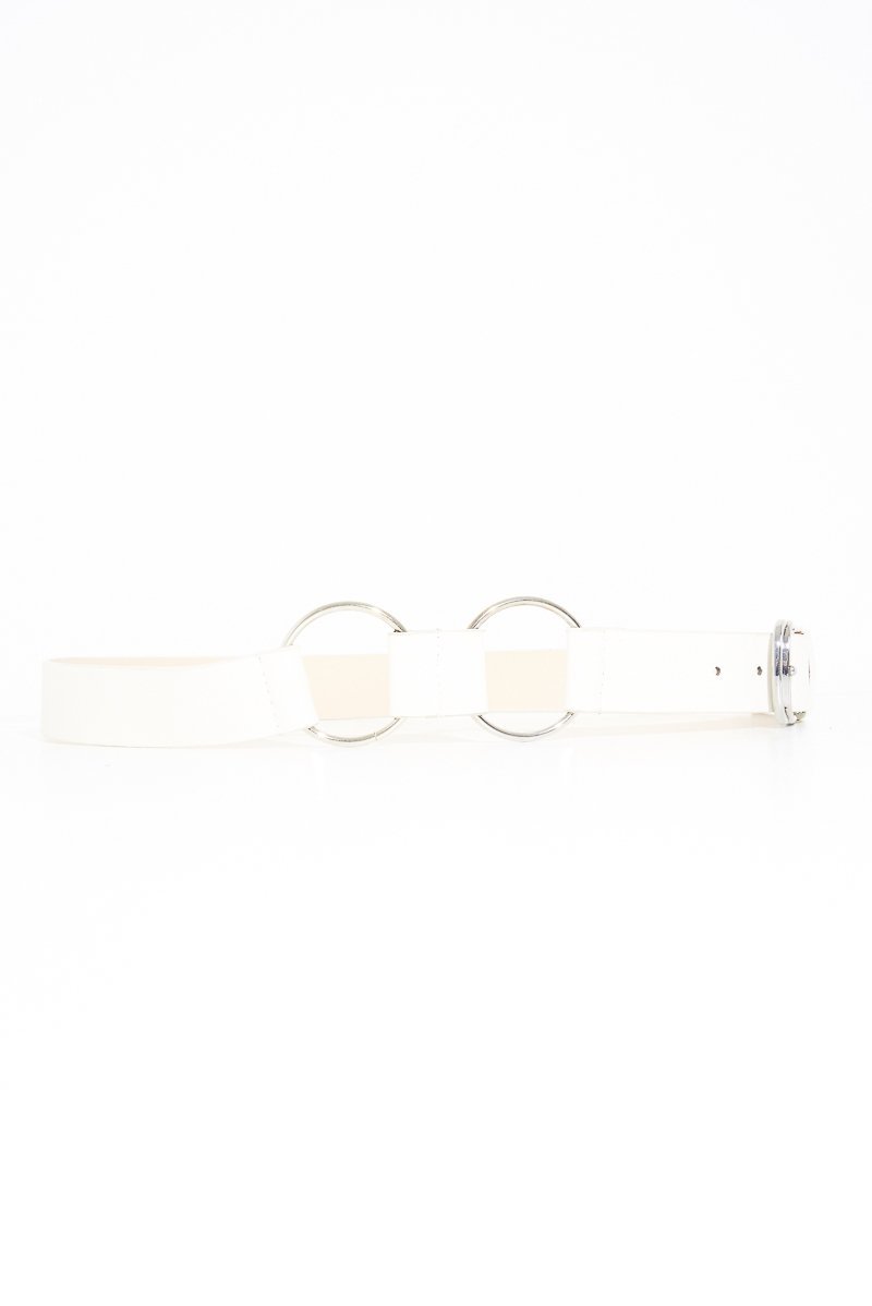 White Double Loop Silver Buckle Belt - China-Belts