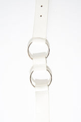White Double Loop Silver Buckle Belt - China-Belts