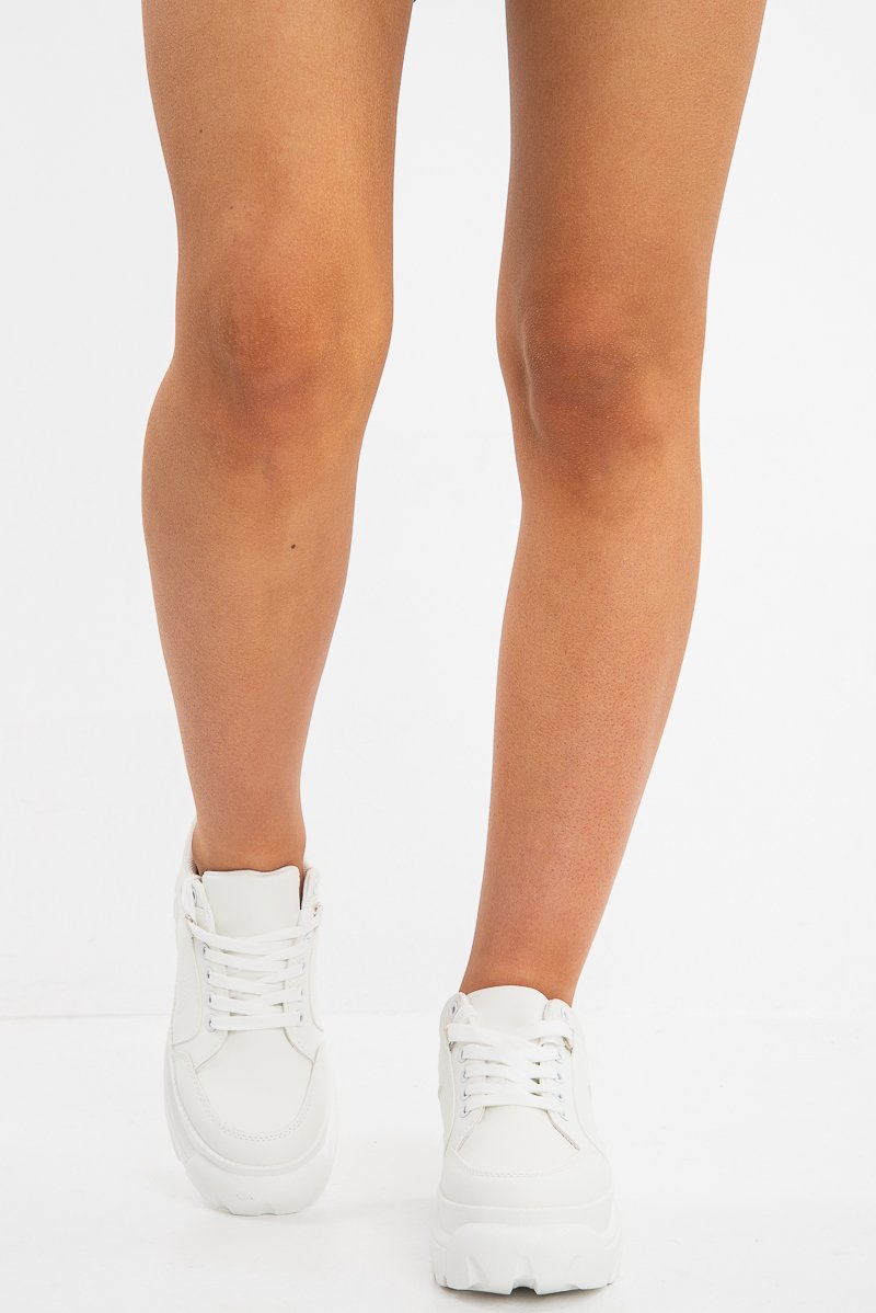 White Extreme Chunky Sole Trainers - Layla-Trainers