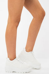 White Extreme Chunky Sole Trainers - Layla-Trainers