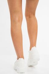 White Extreme Chunky Sole Trainers - Layla-Trainers