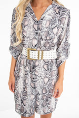 White Faux Leather Wide Waist Belt - London-Belts