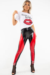 White Fearless Female Print Crew Neck T-Shirt - Layne-T-shirt