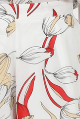 White Floral High Waisted Shorts - Trixie-Shorts