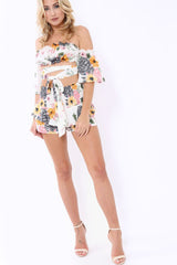 White Floral Top - Adana-Co-ords