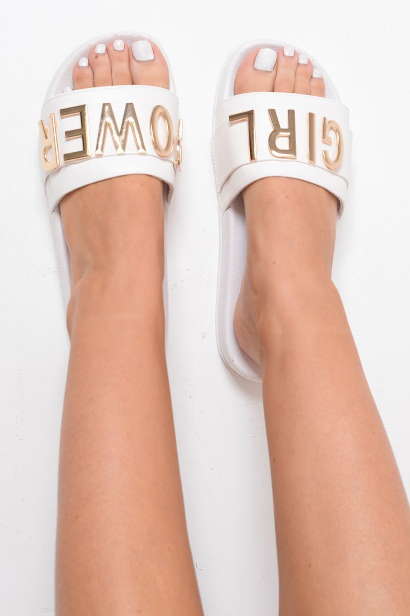 White Gold Letter Slogan Slider - Mikya-Sliders