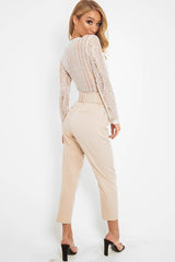 White Gold Sequin Plunge Bodysuit - Dreah-Bodysuits