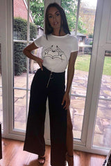 White Hand Heart Graphic T Shirt - Luana-T-shirt