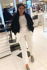 White Hand Heart Graphic T Shirt - Luana-T-shirt