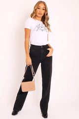 White Hand Heart Graphic T Shirt - Luana-T-shirt