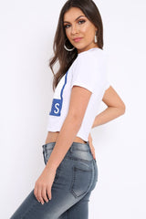 White In My Jeans Crew Neck Top - Tura-Tops
