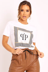 White J'adore Paris Printed T-shirt - Mavi-T-shirt