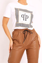 White J'adore Paris Printed T-shirt - Mavi-T-shirt