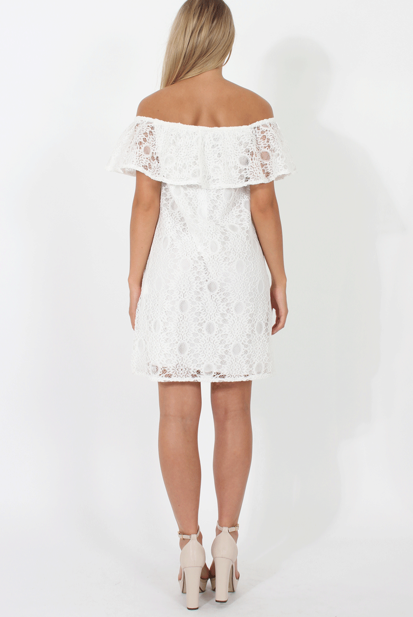 White Lace Bardot Dress Magdalena Rebellious Fashion white-lace-bardot-dress-magdalena-rebellious-fashion