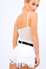 White Lace Bodysuit - Daria-Bodysuits