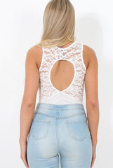 White Lace Bodysuit - Naya-Bodysuits