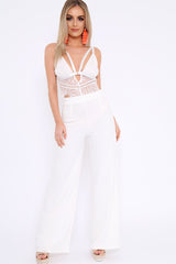 White Lace Clasp Front Bralet - Alline-Bralets