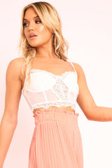 White Lace Corset Bralet - Gelila-Bralets