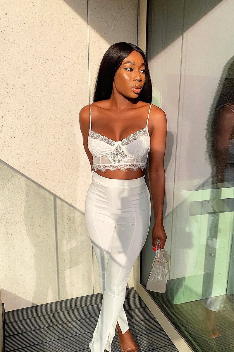 White Lace Corset Bralet - Gelila-Bralets