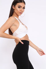 White Lace Harness Bralet - Saskia-Bralets