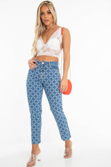 White Lace Plunge Cup Detail Bralet - Felicity-Bralets