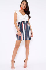 White Lace Plunge Frill Bodysuit - Maelani-Bodysuits