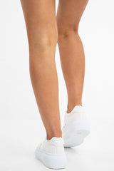 White Lace Up Chunky Sole Trainers - Karlie-Trainers