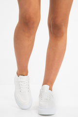 White Lace Up Chunky Sole Trainers - Karlie-Trainers