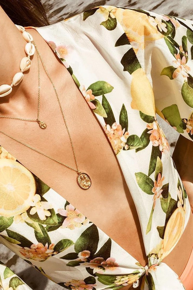 White Lemon Print Satin Tie Crop Top - Alara-Crop Tops