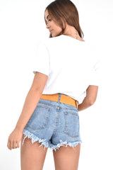 White Leopard Print Luxe Slogan T-Shirt - Cayleigh-Tops