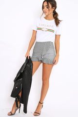 White Liberte Slogan T-shirt - Eleanor-Tops