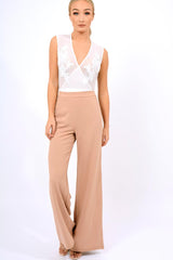 White Mesh Crochet Bodysuit - Valerie-Bodysuits