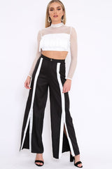 Lustre and Mesh Crop Top - Weissman Mixify - Product no longer