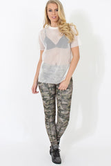 White Mesh Top - Piper-Tops