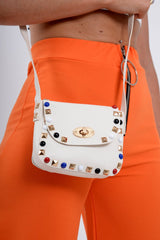 White Multi Embellished Cross Body Bag - Eeva-Bags