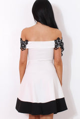 White Off The Shoulder Dress-Caron-Dresses