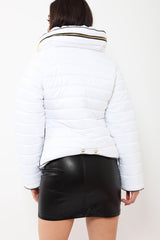 White Padded Coat - Zara-Coats