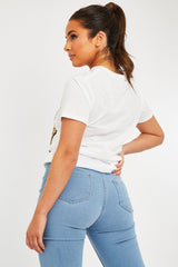 White Paris Slogan T-shirt - Akari-T-shirt