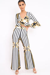 White Pattern Print Co-ord -Hasna-Co-ords