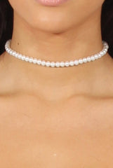 White Pearl Choker - Elysie-Accessories