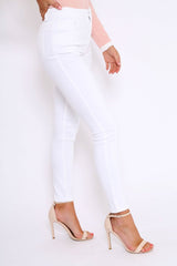 White Plain High Waisted Skinny Jeans - Elliott-Jeans