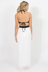 White Pleated Maxi Skirt - Shanice-Skirts